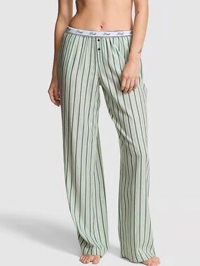 Victoria's Secret Green Striped Lounge Pants